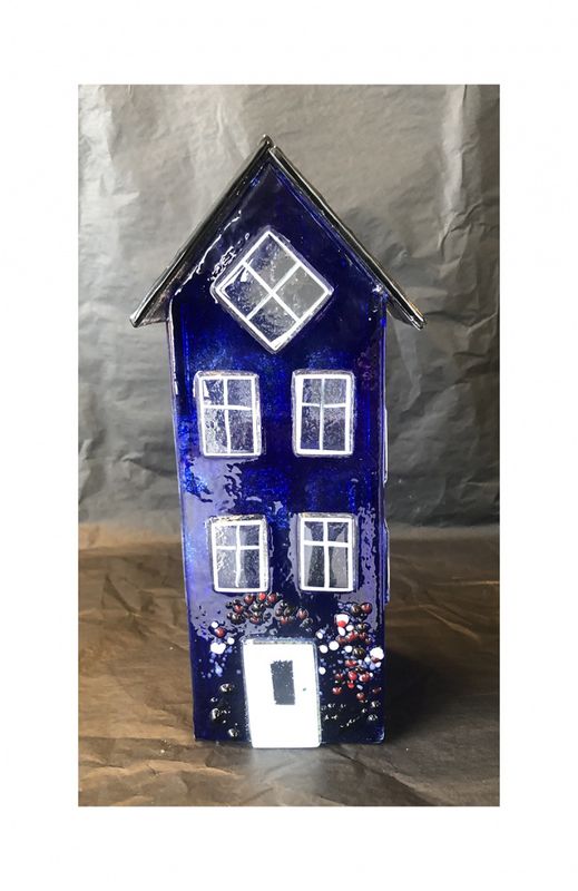 Glasshus 24 cm - Blå