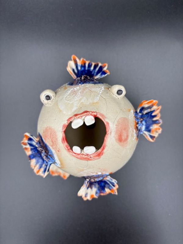 Keramikk fisk til vegg #IX ca 13 cm