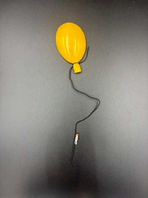 Hovedbilde Keramikk ballong med magnet gul 7 cm