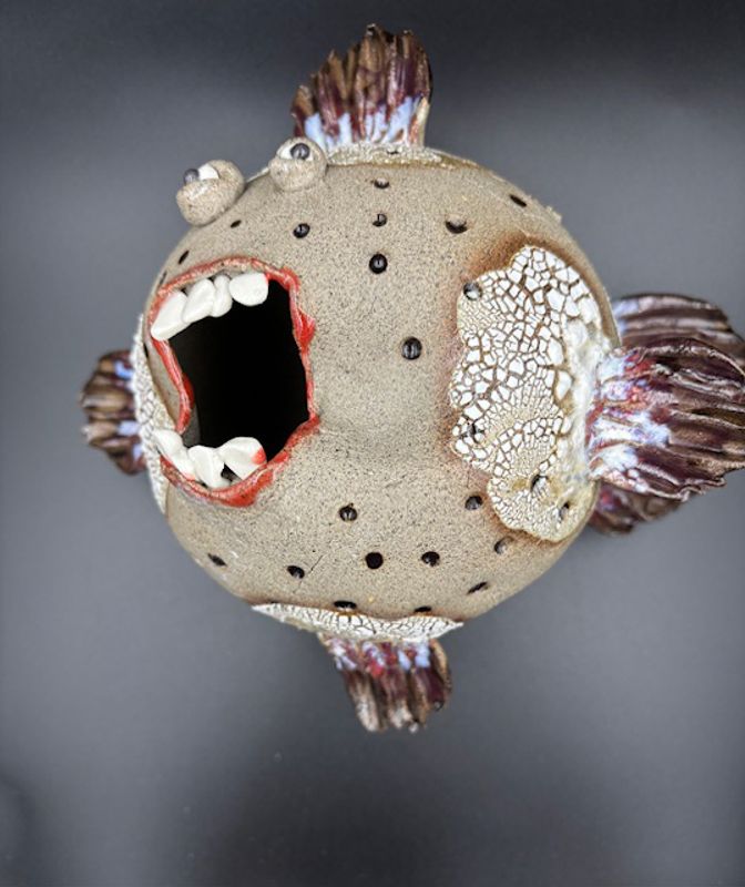 Keramikk fisk til vegg #VIII ca 23x23 cm