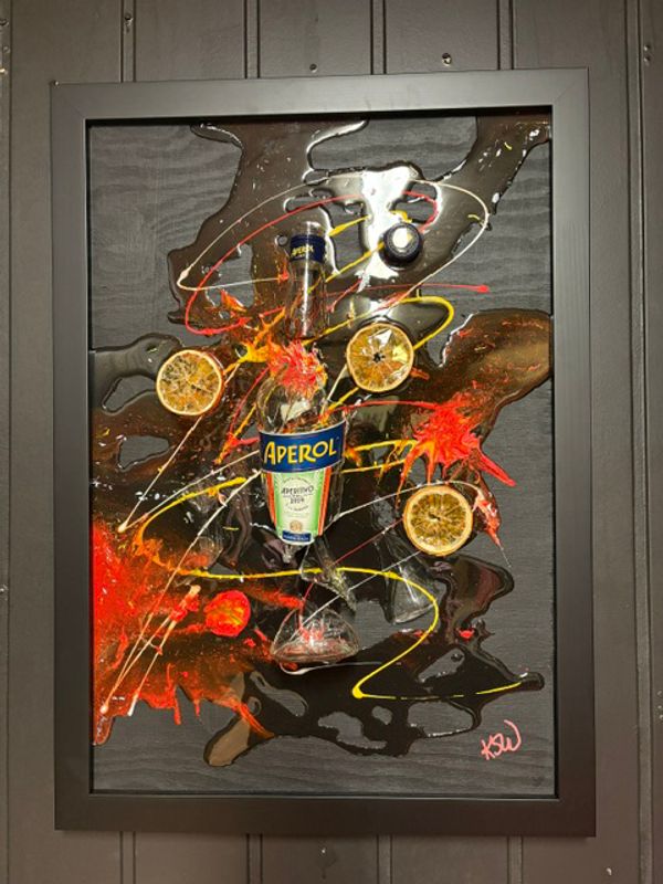 Aperol broken glas 48x66 cm original