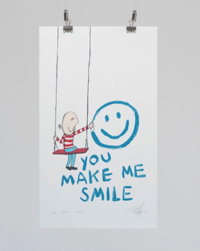 Smile 49x72 cm med ramme