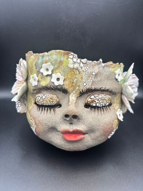 Hovedbilde Kunst ansikt til blomst stående #44