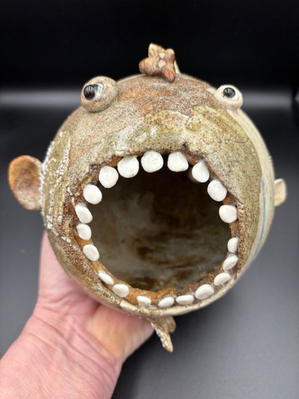 Keramikk fisk til vegg #IX ca 19x19 cm