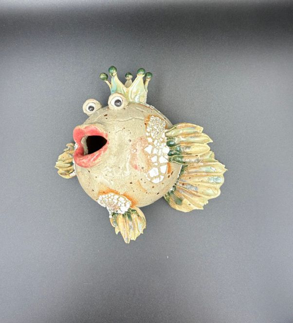Hovedbilde Fisk til vegg #10 ca 12x12 cm