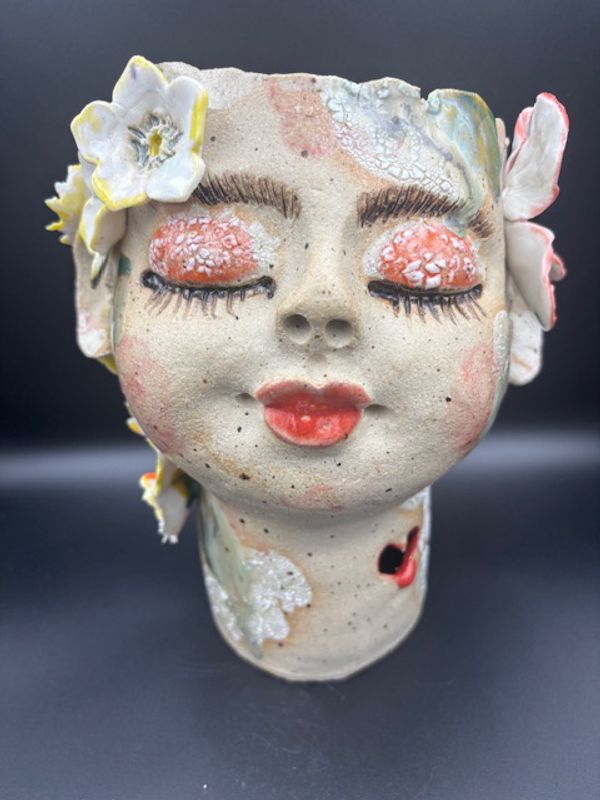 Kunst ansikt stående med hals #12